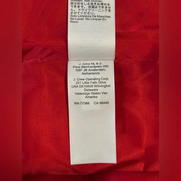 J.CREW Collection Red Laminated Linen Wrap Midi Skirt Size 16 Glossy High Rise - Picture 14 of 15